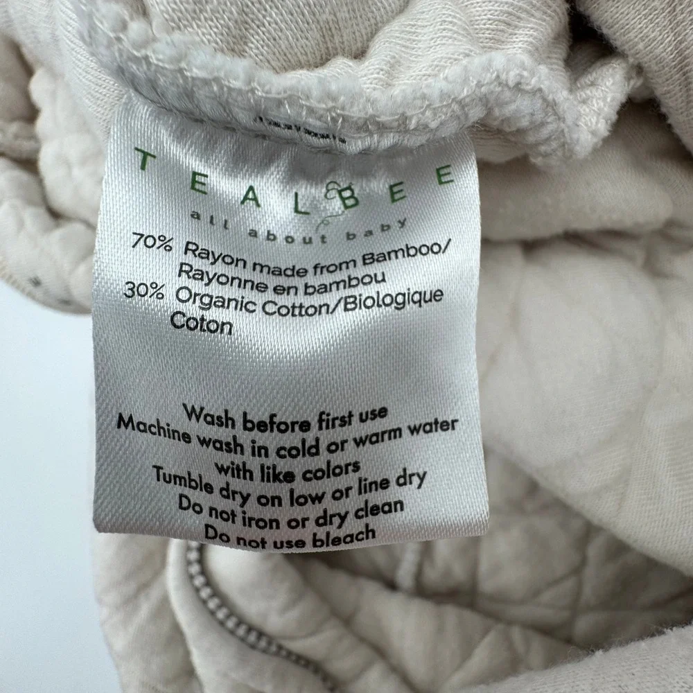 Tealbee Bamboo Sleep Sack Walker Cream Quilted Sunshine 12M-2T‎ Baby